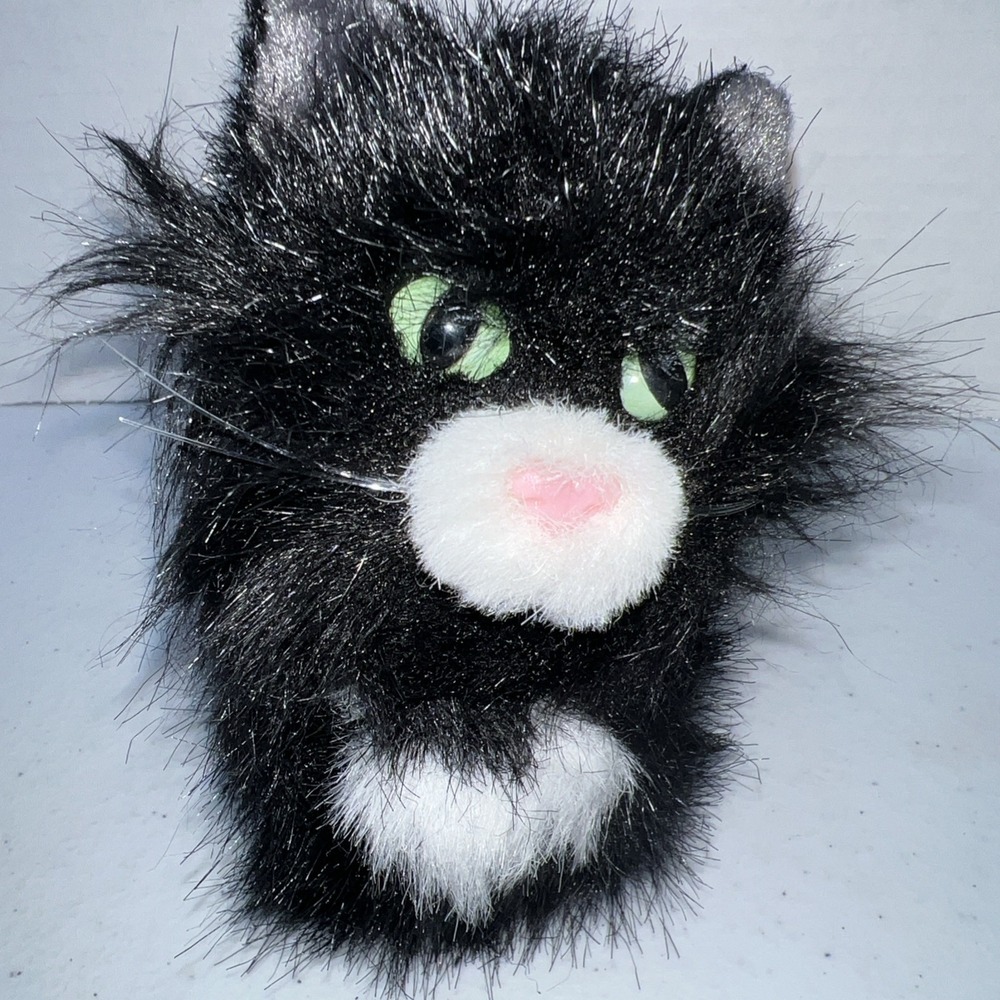 American Girl Pet Kitten Kitty Black White Cat Licorice 2013 Green Eyes 5"